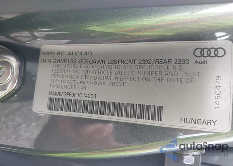 2015 Audi A3 2.0T Premium из США, поврежденный, VIN WAUEFGFF9F1014231